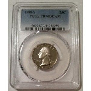 1988 S Washington Quarter Proof PR70 DCAM PCGS